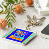 Vibrant USA Change: een gewaagde uitspraak Sleutelhanger (Zijkant)