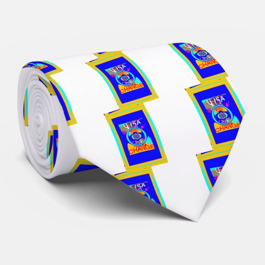 Vibrant USA Change: een gewaagde uitspraak Stropdas (Opgerold)