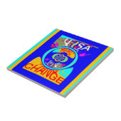 Vibrant USA Change: een gewaagde uitspraak Tegeltje (Zijkant)