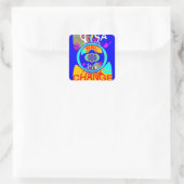 Vibrant USA Change: een gewaagde uitspraak Vierkante Sticker (Tas)