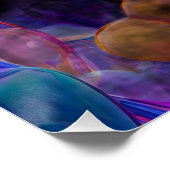 Vibrant Valentine Poster – Fantasy Hearts Design  (Hoek)