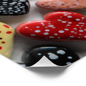 Vibrant Valentine Poster – Fantasy Hearts Design  (Hoek)