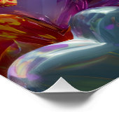 Vibrant Valentine Poster – Fantasy Hearts Design  (Hoek)