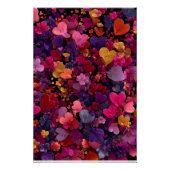 Vibrant Valentine Poster – Fantasy Hearts Design  (Voorkant)