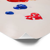 Vibrant Valentine Poster – Fantasy Hearts Design  (Hoek)