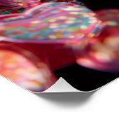 Vibrant Valentine Poster – Fantasy Hearts Design  (Hoek)