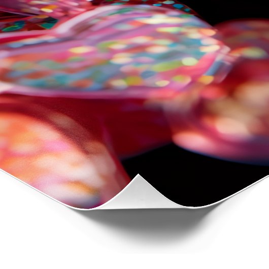 Vibrant Valentine Poster – Fantasy Hearts Design (Hoek)