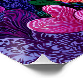 Vibrant Valentine Poster – Fantasy Hearts Design  (Hoek)