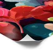 Vibrant Valentine Poster – Fantasy Hearts Design  (Hoek)