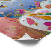 Vibrant Valentine Poster – Fantasy Hearts Design  (Hoek)