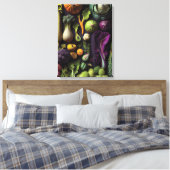 Vibrant vegetable-beeldscherm canvas afdruk (Insitu (Slaapkamer))
