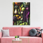 Vibrant vegetable-beeldscherm canvas afdruk (Insitu (Woonkamer))