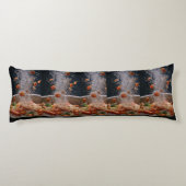 Vibrant Veggie Explosion Art – Dynamic Boiling Pot Lichaamskussen (Achterkant)