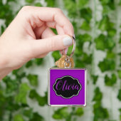Vibrant, Vet Fuchsia Paars Sleutelhanger (Hand)