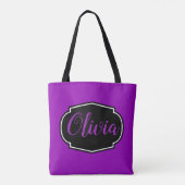 Vibrant, Vet Fuchsia Paars Tote Bag (Achterkant)
