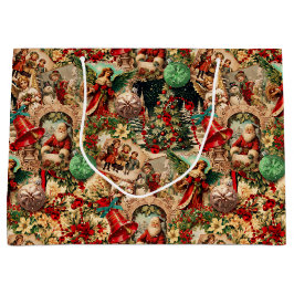 Vibrant Victorian Christmas Collage Groot Cadeauzakje