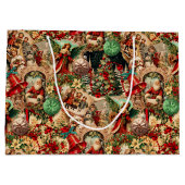 Vibrant Victorian Christmas Collage Groot Cadeauzakje (Achterkant)