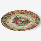 Vibrant Victorian Christmas Collage Papieren Bordje (Gekanteld)