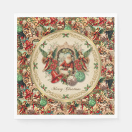 Vibrant Victorian Christmas Collage Servet