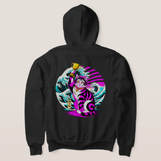 Vibrant Victory Cat Pop Art Style for Gamers & Tre Hoodie