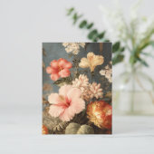 Vibrant Vintage Floral Arrangement Briefkaart (Staand voorkant)