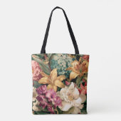 Vibrant Vintage Floral Arrangement Tote Bag (Achterkant)