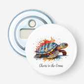 Vibrant Voyager, custom Button Flesopener (Voorkant)