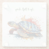 Vibrant Voyager, custom Glazen Onderzetter (Achterkant)