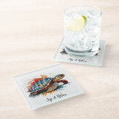 Vibrant Voyager, custom Glazen Onderzetter (Schuin)