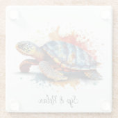 Vibrant Voyager, custom Glazen Onderzetter (Achterkant)