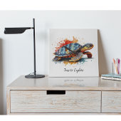 Vibrant Voyager, custom Vierkante Klok