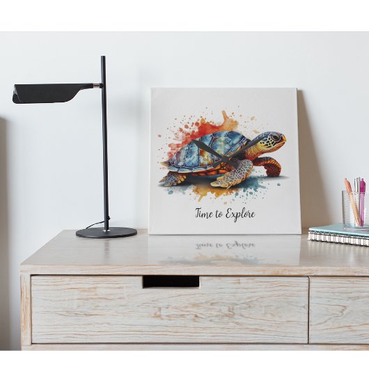 Vibrant Voyager, custom Vierkante Klok