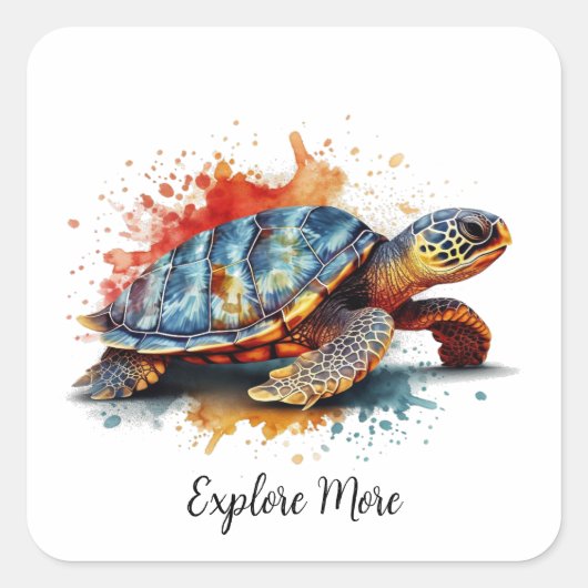 Vibrant Voyager, custom Vierkante Sticker (Voorkant)