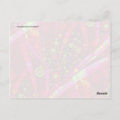 Vibrant warmroze concentraat cirkelmozaïek briefkaart (Achterkant)