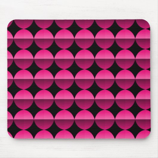 Vibrant warmroze retro Flair Mousepad Muismat (Voorkant)