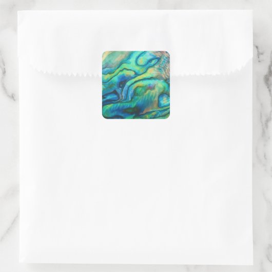 Vibrant Watercolor Abalone Shell Art Sticker (Tas)