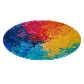 Vibrant Watercolor Chaos Art Snijplank (Hoek)