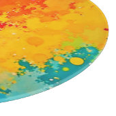 Vibrant Watercolor Chaos Art Snijplank (Hoek)