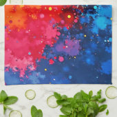 Vibrant Watercolor Chaos Art Theedoek (Gevouwen)