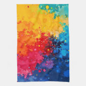 Vibrant Watercolor Chaos Art Theedoek (Verticaal)