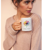 Vibrant Watercolor Dandelion, custom Koffiemok