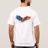 Vibrant Watercolor Eagle with Spread Wings   T-shirt (Achterkant)