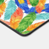 Vibrant Watercolor Feather Pattern Bureaumat (Hoek)