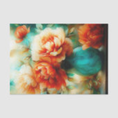 Vibrant Watercolor Floral Tissue Paper Tissuepapier (Voorkant)