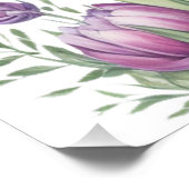 Vibrant Watercolor Tulip Bouquet  Perfect Poster (Hoek)