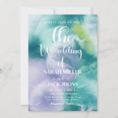 Vibrant  Watercolor Wedding Invitation Kaart (Voorkant)