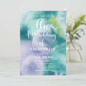 Vibrant  Watercolor Wedding Invitation Kaart (Staand voorkant)