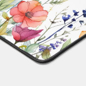 Vibrant Watercolor Wildflowers Personalized Bureaumat (Hoek)