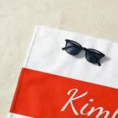 Vibrant Watercolor Wildflowers Personalized Strandlaken (In situ)