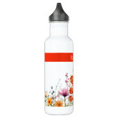 Vibrant Watercolor Wildflowers Personalized Waterfles (Links)